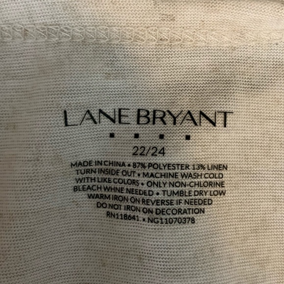 Lane Bryant V-Neck 4 Button Front Top - Picture 2 of 2